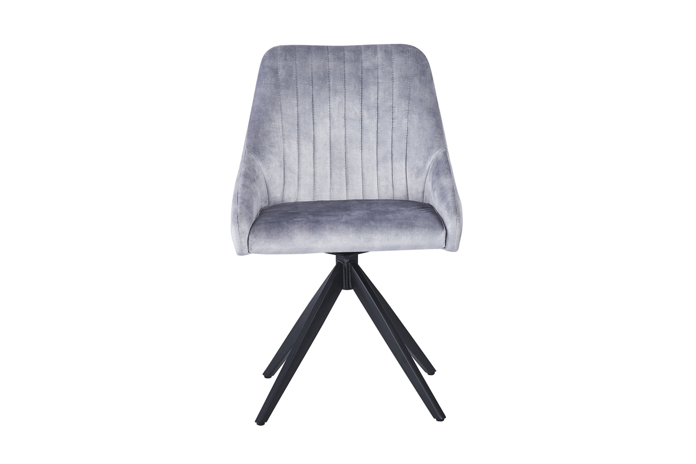 Giorgio Swivel Velvet Dining Chairs With Black Metal Base in 3 Colours - Pairs