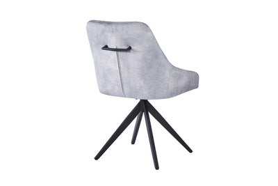 Nova 160-240cm White Ceramic Marble Side Extending Dining Table With Swivel Velvet Dining Chairs