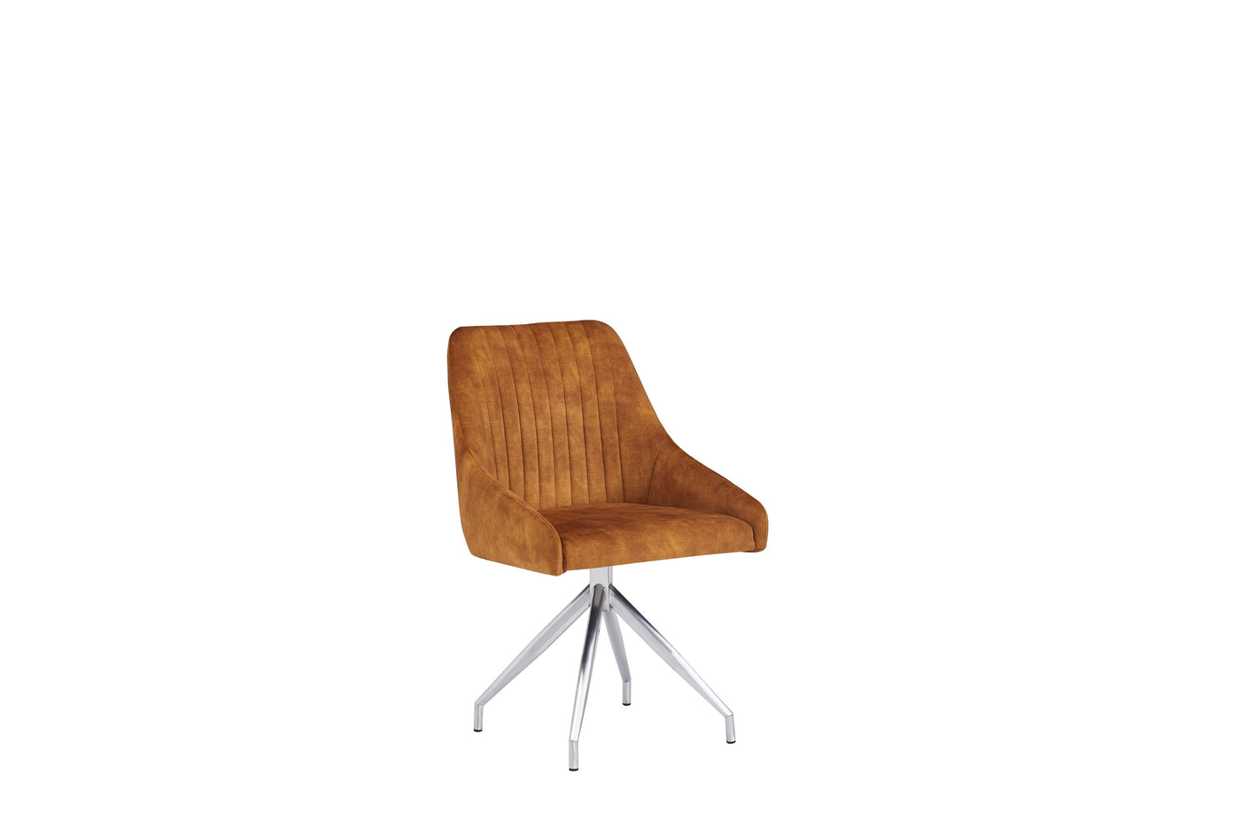Giorgio Swivel Velvet Dining Chairs With Brushed Silver Base in 3 Colours - Pairs