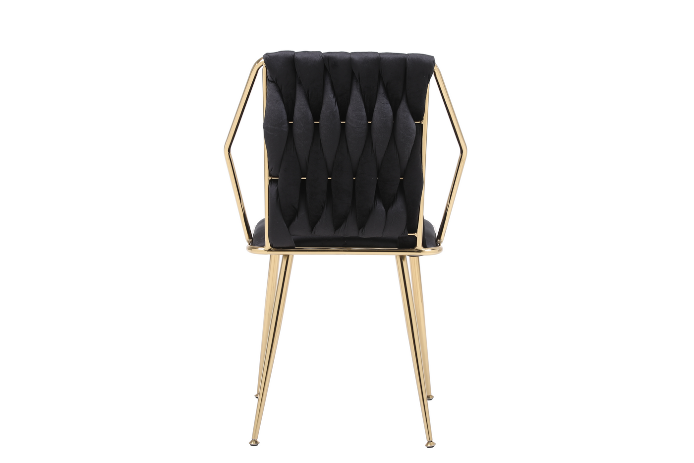 Daisy Black & Gold Velvet Dining Chair Gold Legs