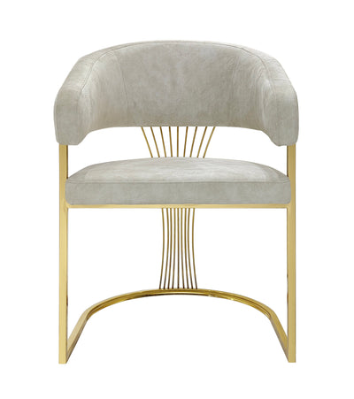Elina 180cm Gold Dining Table With Porto Gold Leathaire Fabric Chairs Gold Legs