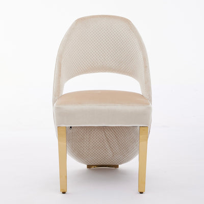 Elina 180cm Gold Dining Table With Santos Velvet Gold Chairs