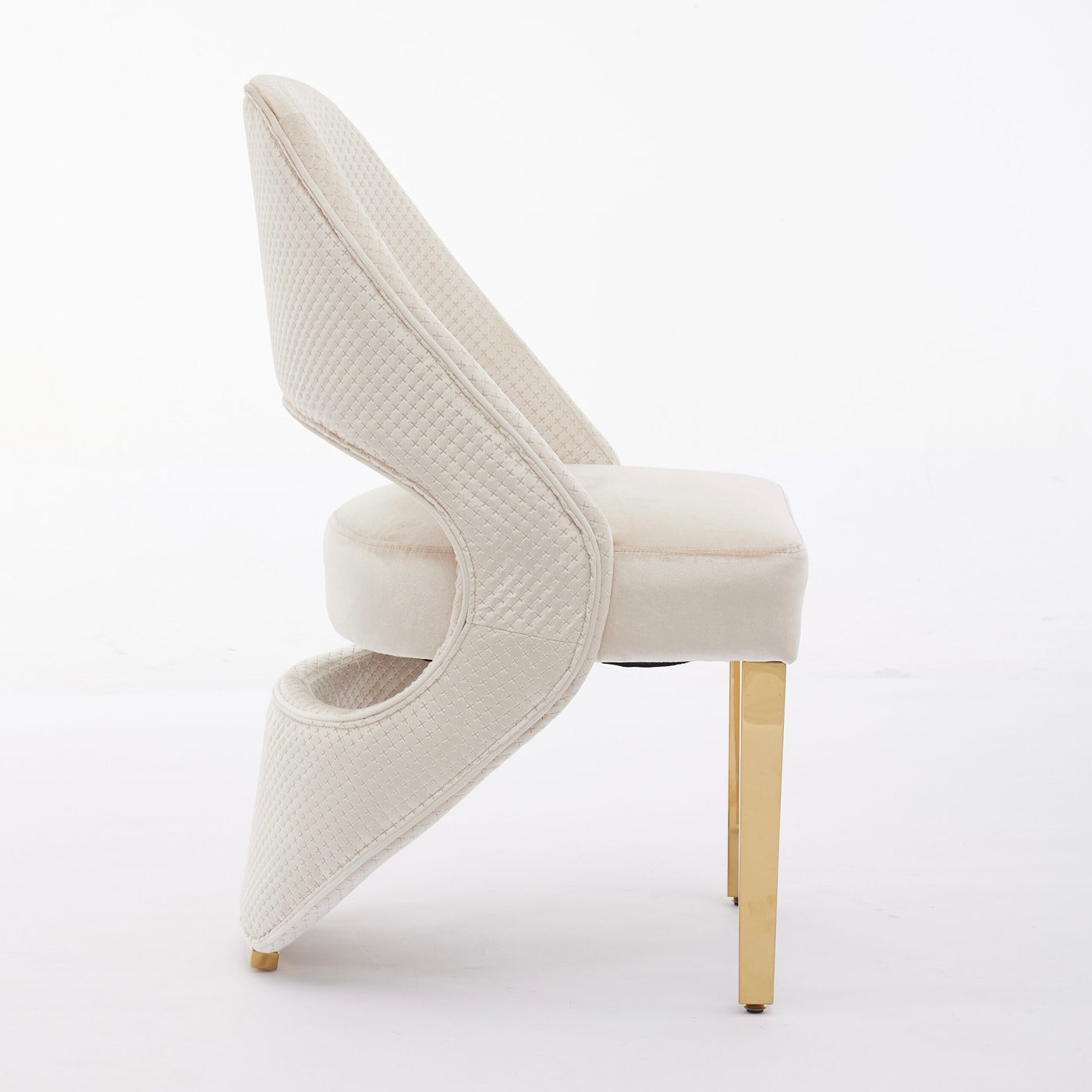 Elina 180cm Gold Dining Table With Santos Velvet Gold Chairs