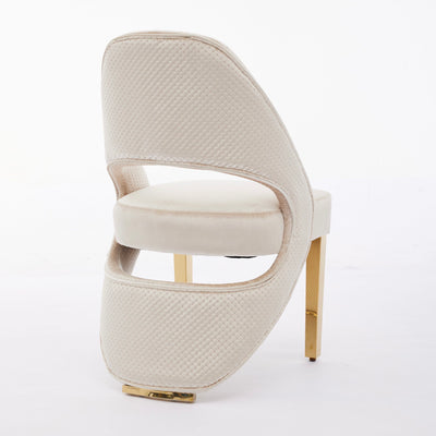 Elina 180cm Gold Dining Table With Santos Velvet Gold Chairs