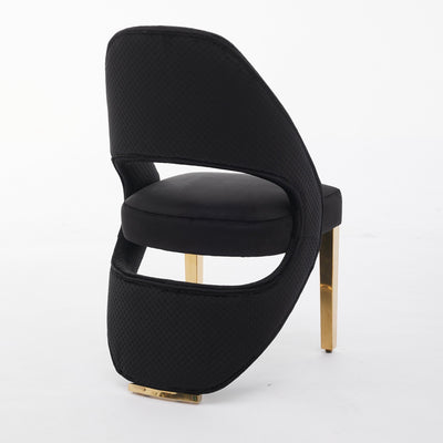 Elina 180cm Gold Dining Table With Santos Velvet Gold Chairs