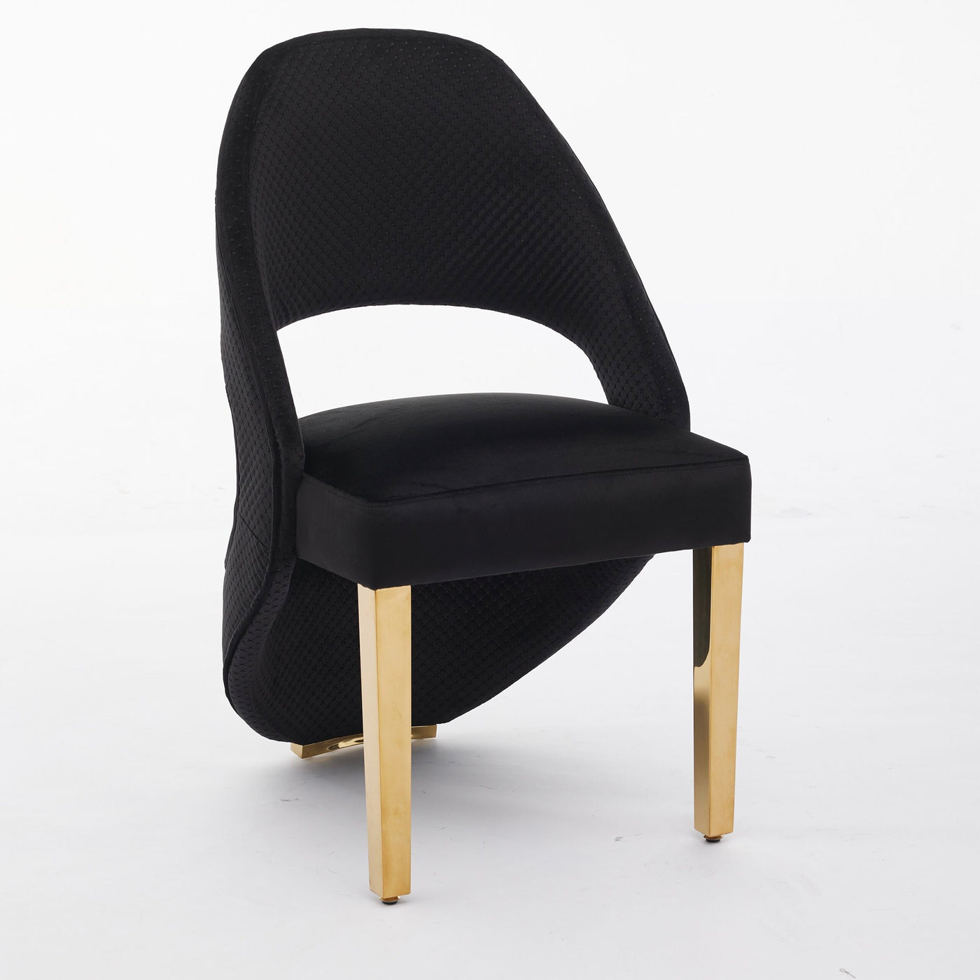 Elina 180cm Gold Dining Table With Santos Velvet Gold Chairs