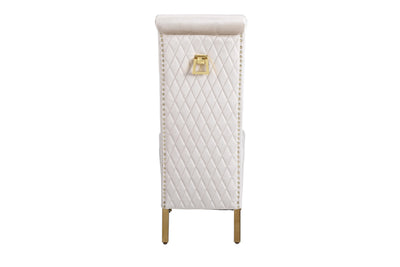 Elina 180cm Gold Dining Table With Lucy Gold Ring Velvet Chairs