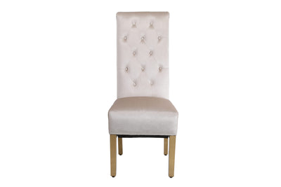 Elina 180cm Gold Dining Table With Lucy Gold Ring Velvet Chairs