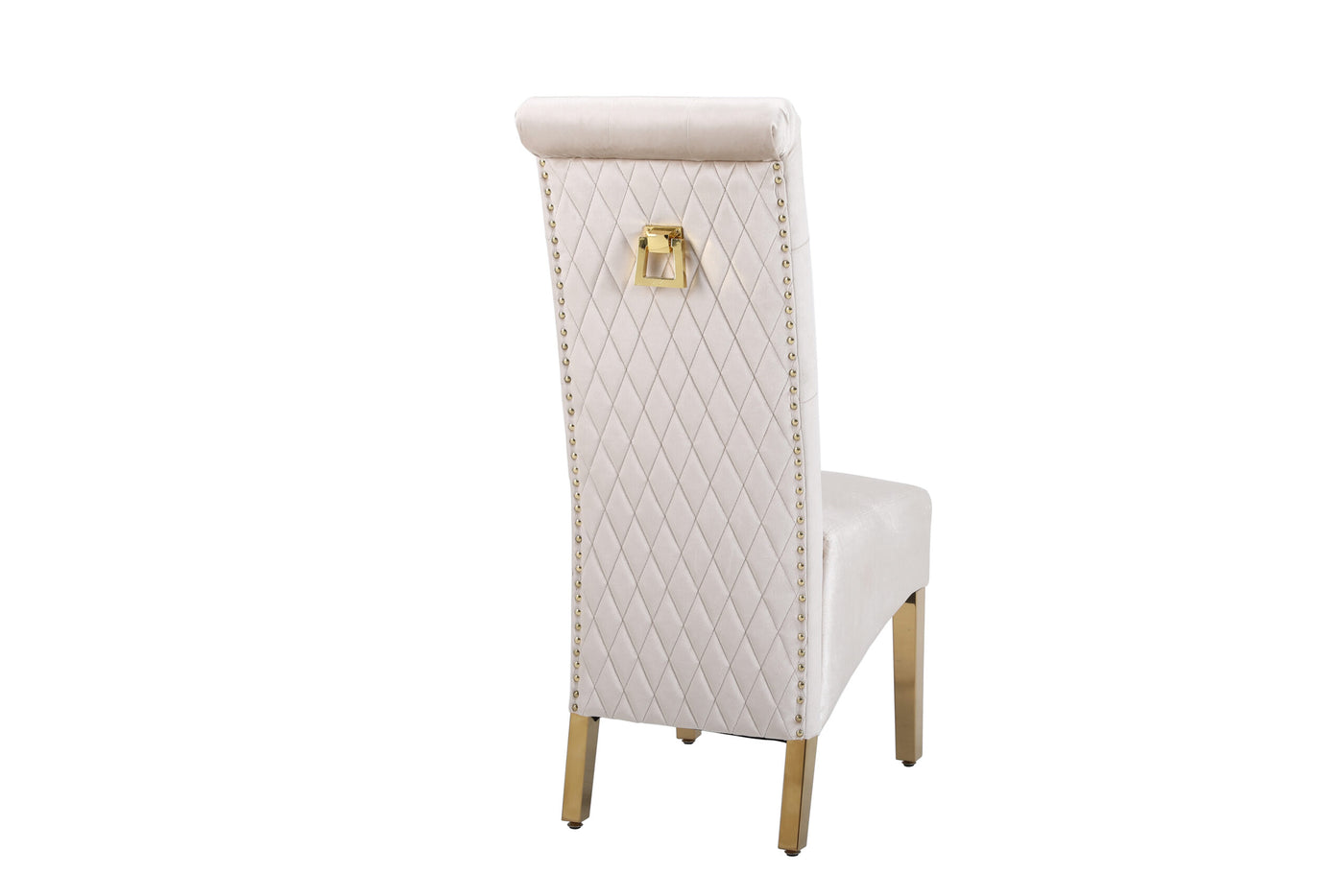 Elina 180cm Gold Dining Table With Lucy Gold Ring Velvet Chairs