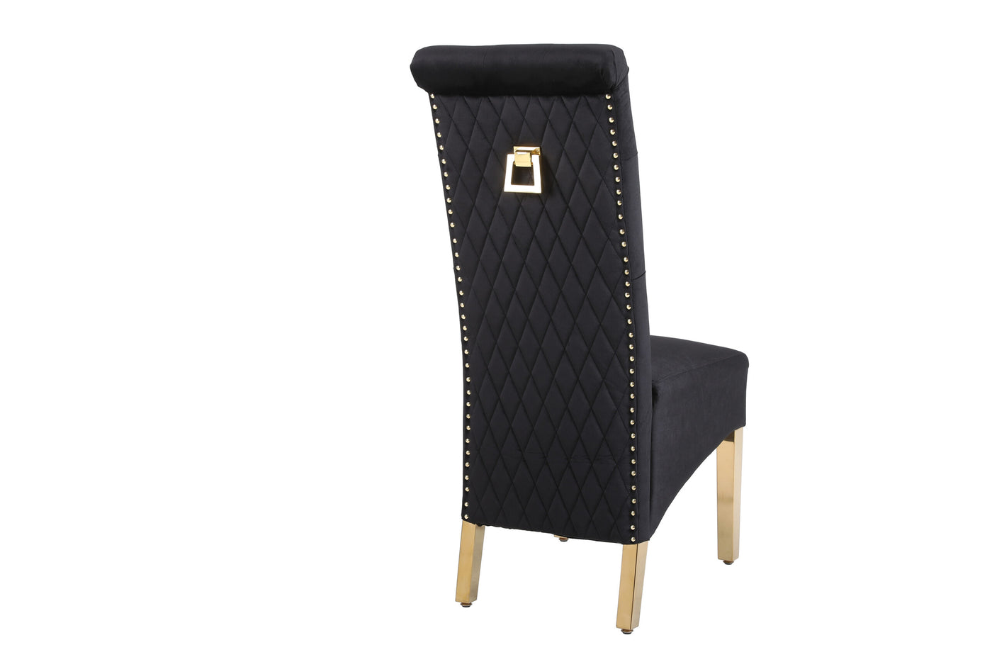 Elina 180cm Gold Dining Table With Lucy Gold Ring Velvet Chairs