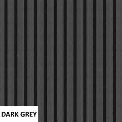 Acoustic Slatted Wall Panels Pack Of x4 240cm x 60cm - Range of Colours