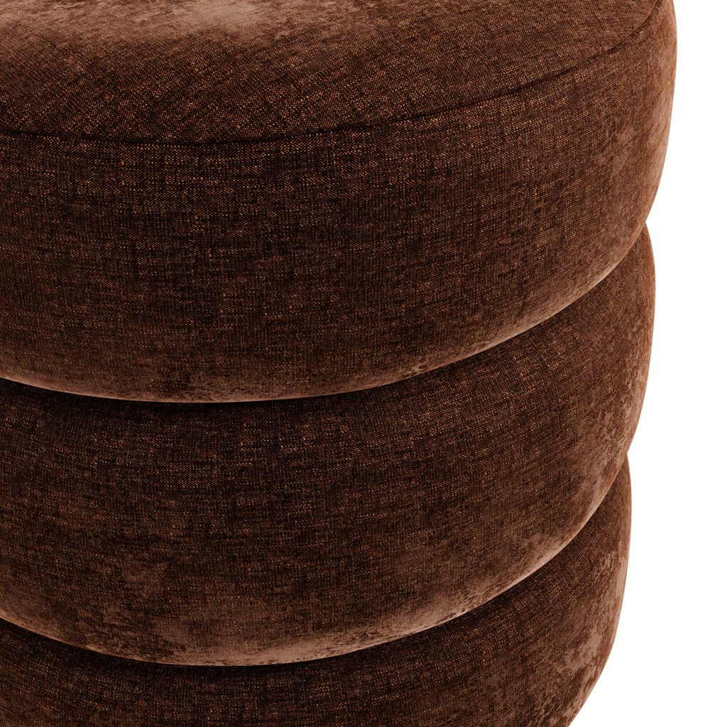 Manhattan Designs Emi Brandy and Black Pouffe