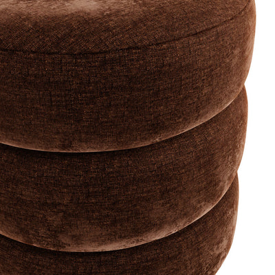 Manhattan Designs Emi Brandy and Black Pouffe