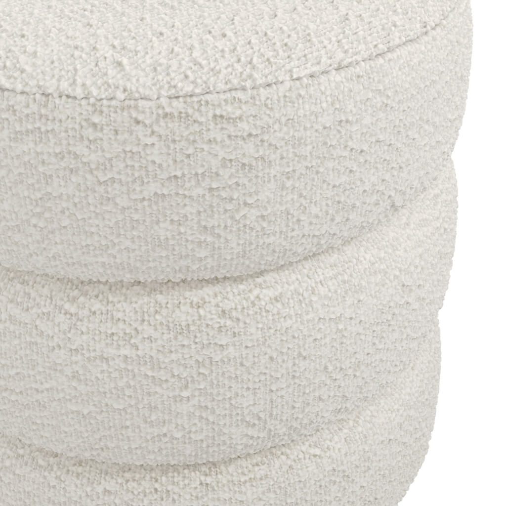 Manhattan Designs Emi Ivory and Black Pouffe