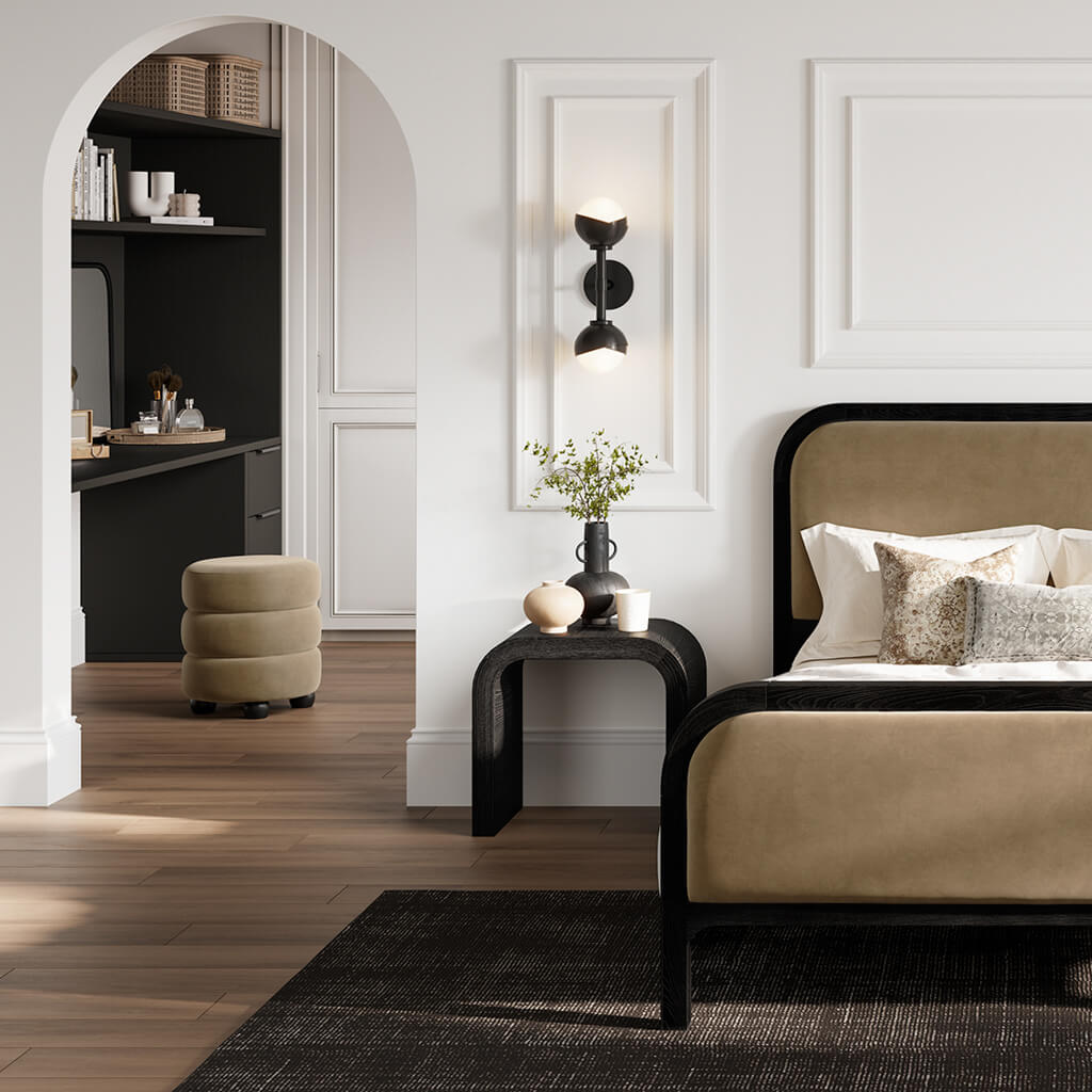 Manhattan Designs Emi Mole and Black Pouffe