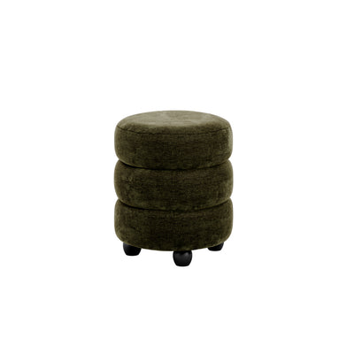 Manhattan Designs Emi Olive and Black Pouffe
