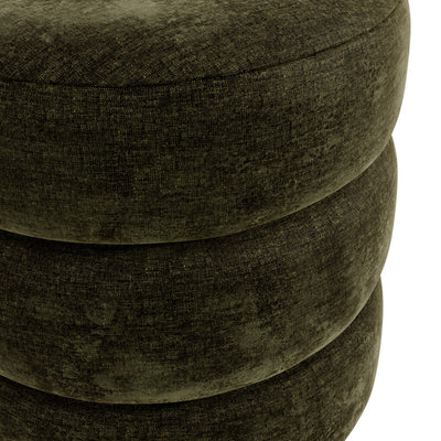 Manhattan Designs Emi Olive and Black Pouffe