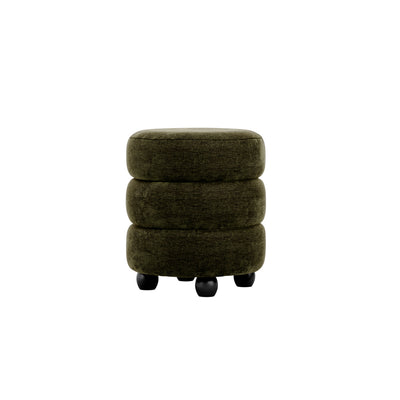 Manhattan Designs Emi Olive and Black Pouffe