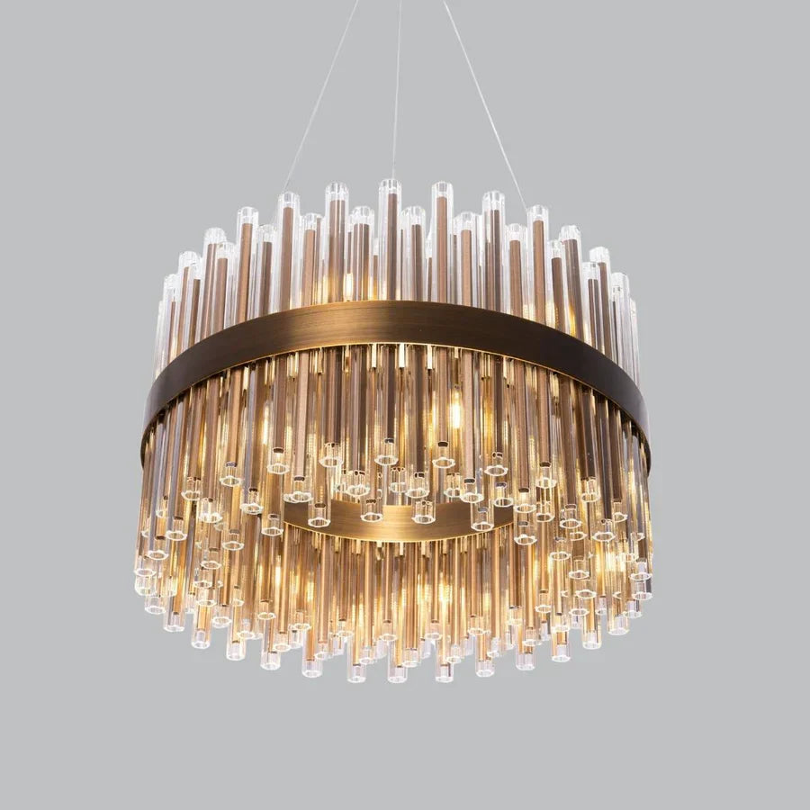Ives Antique Brass Chandelier 60cm