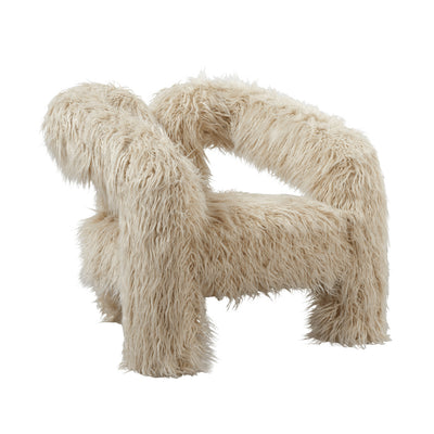 Manhattan Designs Freyja Ivory Faux Fur Chair