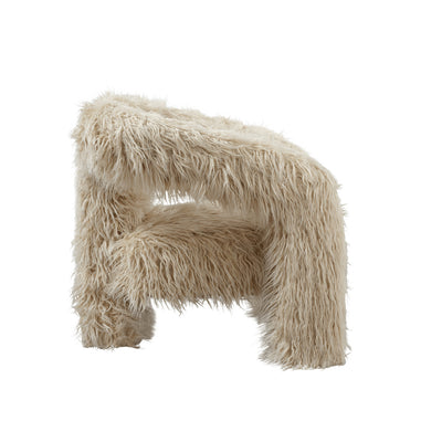 Manhattan Designs Freyja Ivory Faux Fur Chair