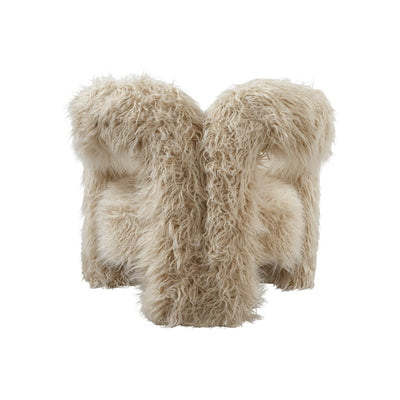 Manhattan Designs Freyja Ivory Faux Fur Chair