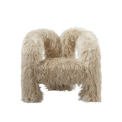 Manhattan Designs Freyja Ivory Faux Fur Chair