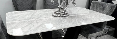 Lucien V Shape Ceramic Dining Table 160cm In 4 Colours