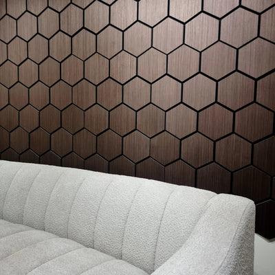 Acoustic Hexagon Wall Panels Pack Of x4 70cm x 60cm - Range of Colours
