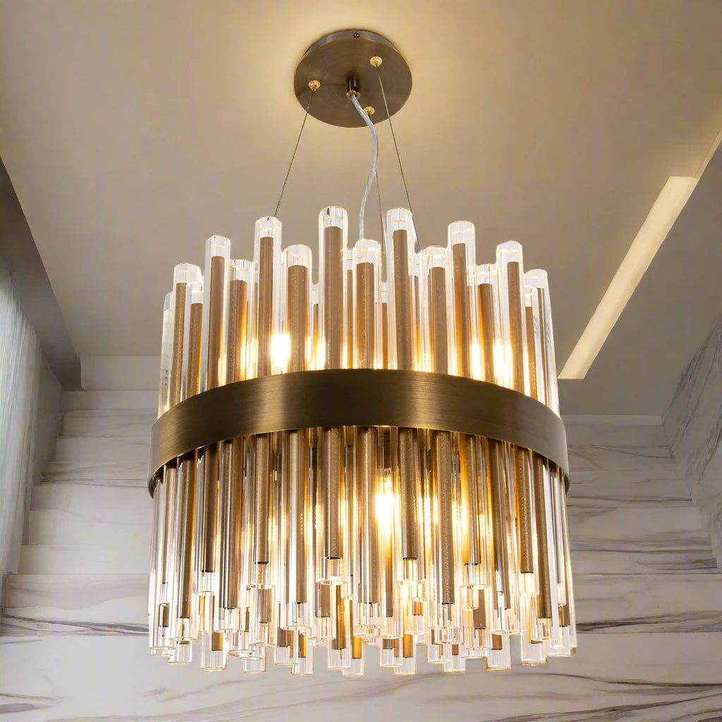 RV Astley Colmar 40cm Pendant Light with Antique Brass Metal-Pendant Lights-RV Astley-Belmont Interiors