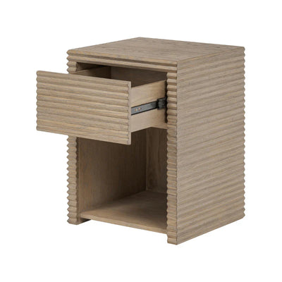 DI Designs Wickham 1 Drawer Bedside in Ribbed Oak-Bedside Tables-DI Designs-Belmont Interiors