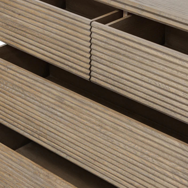 DI Designs Wickham Chest of Drawers in Ribbed Oak-Chest of Drawers-DI Designs-Belmont Interiors