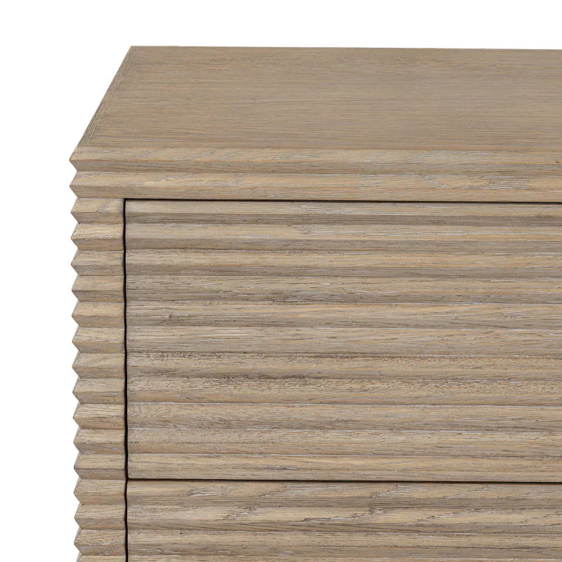 DI Designs Wickham Chest of Drawers in Ribbed Oak-Chest of Drawers-DI Designs-Belmont Interiors