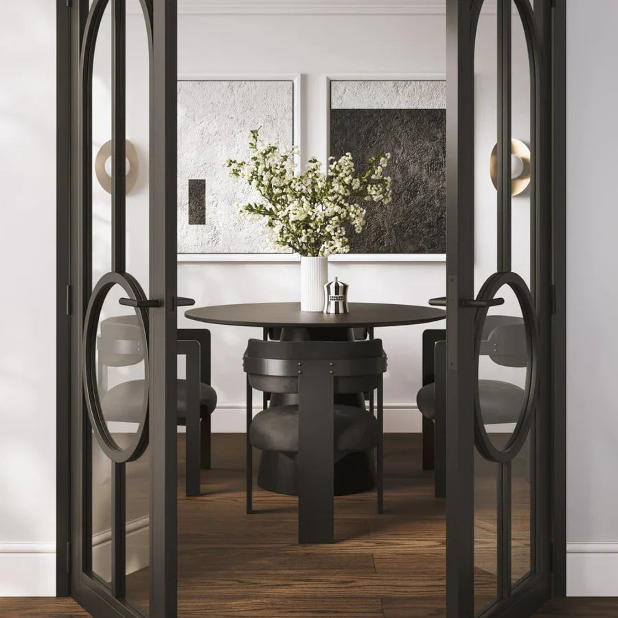 Manhattan Designs Neo Mai Black On Black Dining Chair