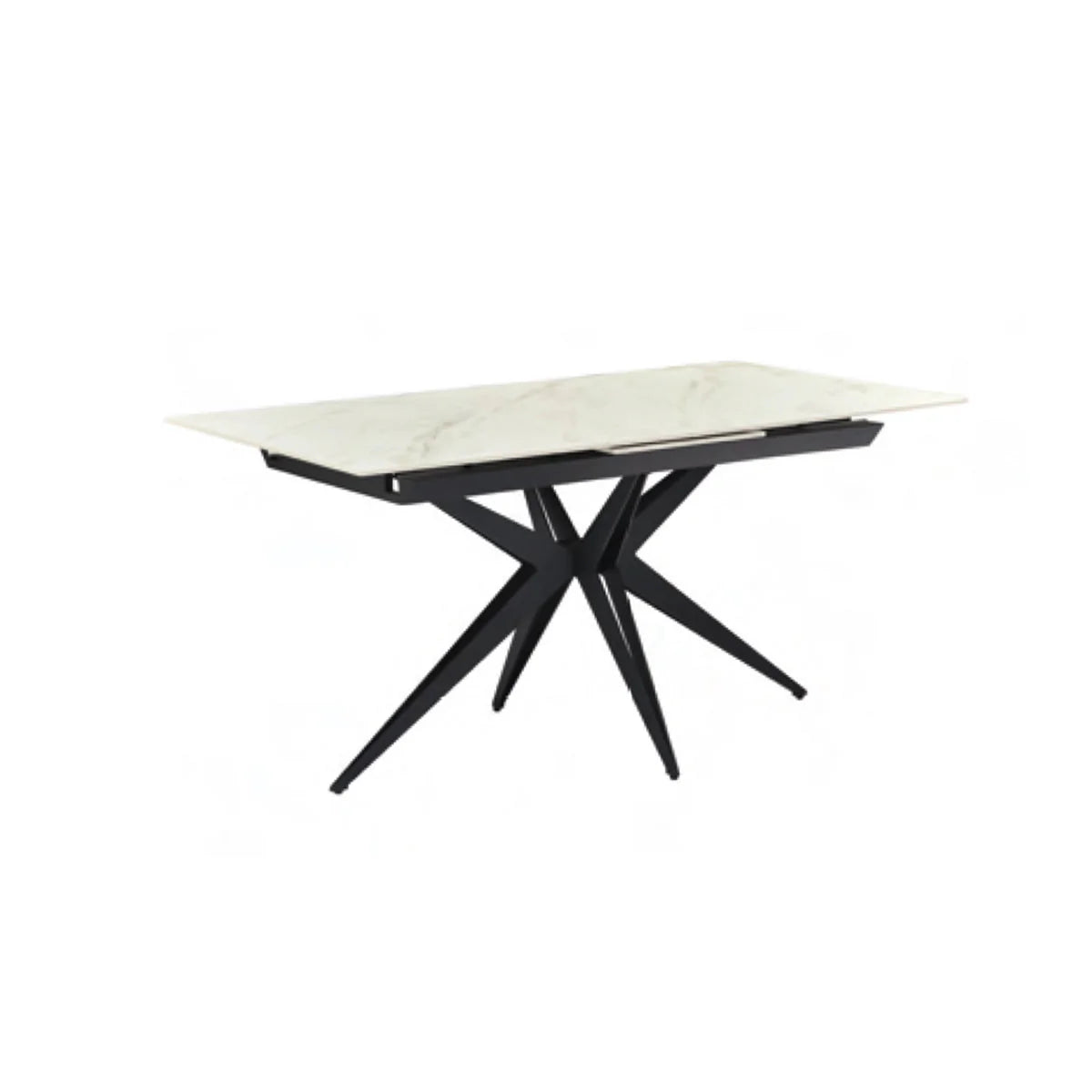 Nova 160-200cm White/Gold Ceramic Marble Extending Dining Table