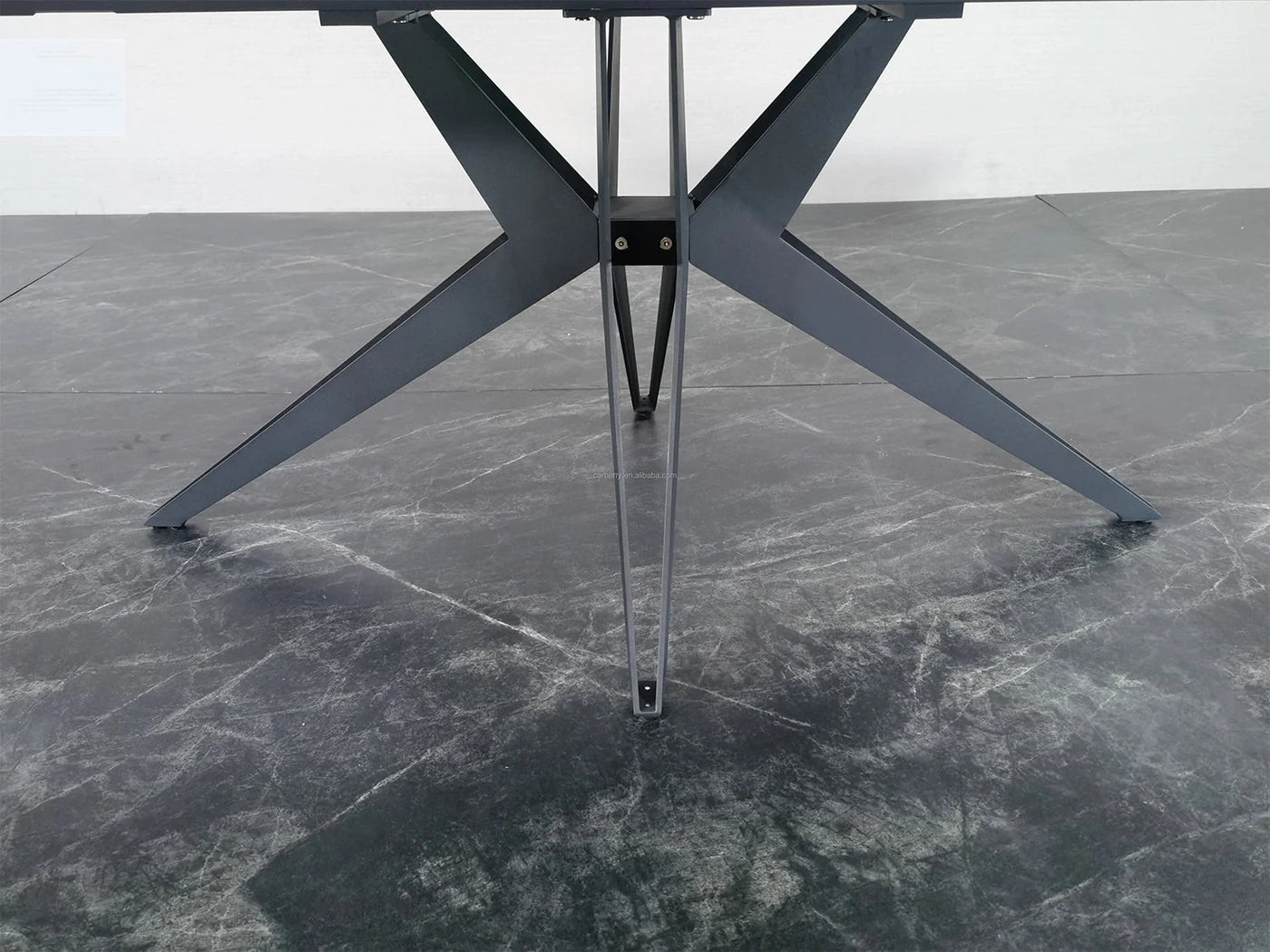 Nova 160-200cm White/Gold Ceramic Marble Extending Dining Table