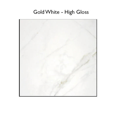 Nova 160-200cm White/Gold Ceramic Marble Extending Dining Table