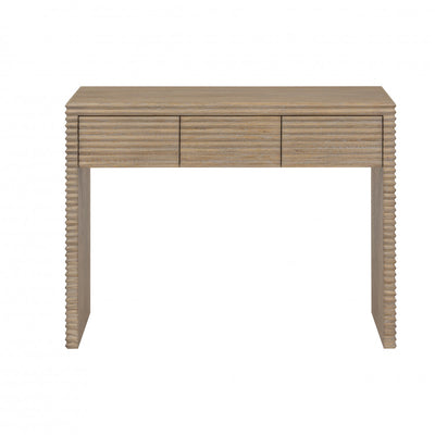 DI Designs Wickham 3 Drawer Desk in Ribbed Oak
