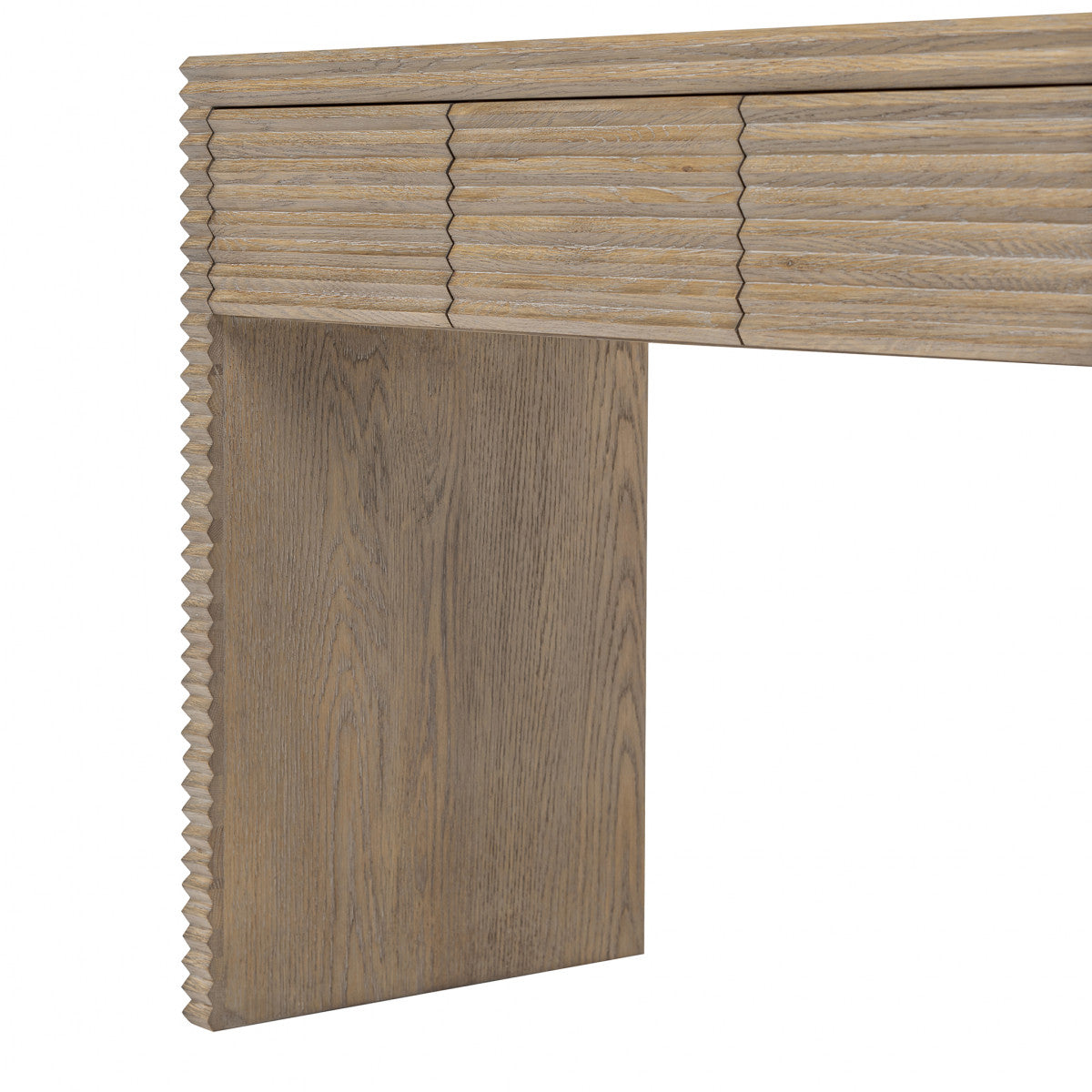 DI Designs Wickham 3 Drawer Desk in Ribbed Oak