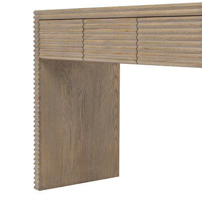 DI Designs Wickham 3 Drawer Desk in Ribbed Oak
