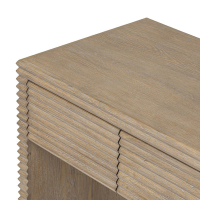 DI Designs Wickham 3 Drawer Desk in Ribbed Oak