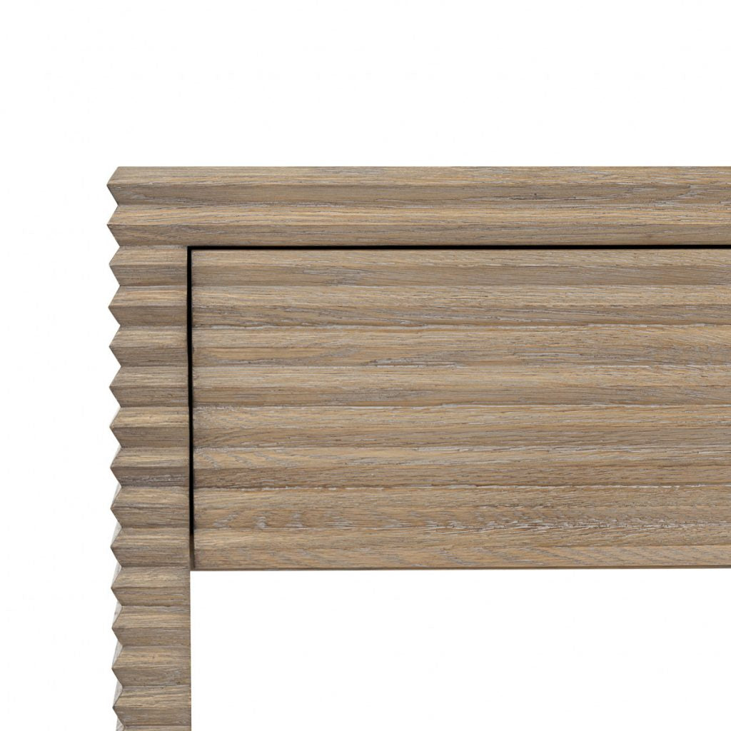 DI Designs Wickham 3 Drawer Desk in Ribbed Oak