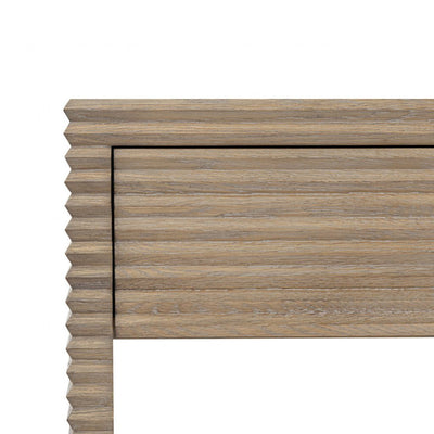 DI Designs Wickham 3 Drawer Desk in Ribbed Oak