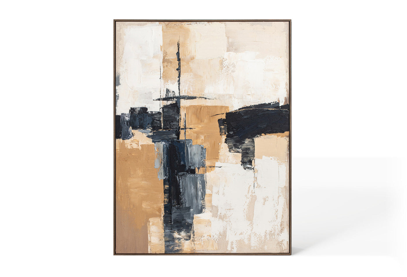 Berkeley Designs Oil on Canvas 75 with Brown Frame
