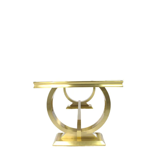 Arianna Marble & Gold Dining Table With Lucy Slim Quilted Gold Ring Knocker Velvet Chairs
