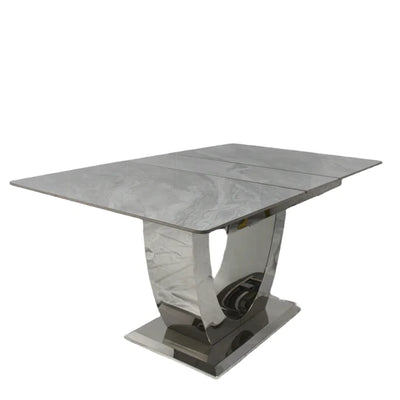 Arial 1.6-2.0m Extending Grey Ceramic Marble Dining Table