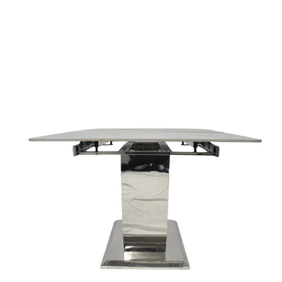 Arial 1.6-2.0m Extending Grey Ceramic Marble Dining Table