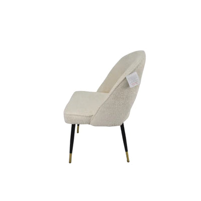 Roma 180cm White Ceramic Marble Dining Table + Cream Boucle Velvet Chairs