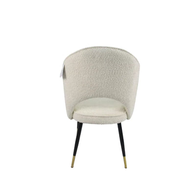 Roma 180cm White Ceramic Marble Dining Table + Cream Boucle Velvet Chairs