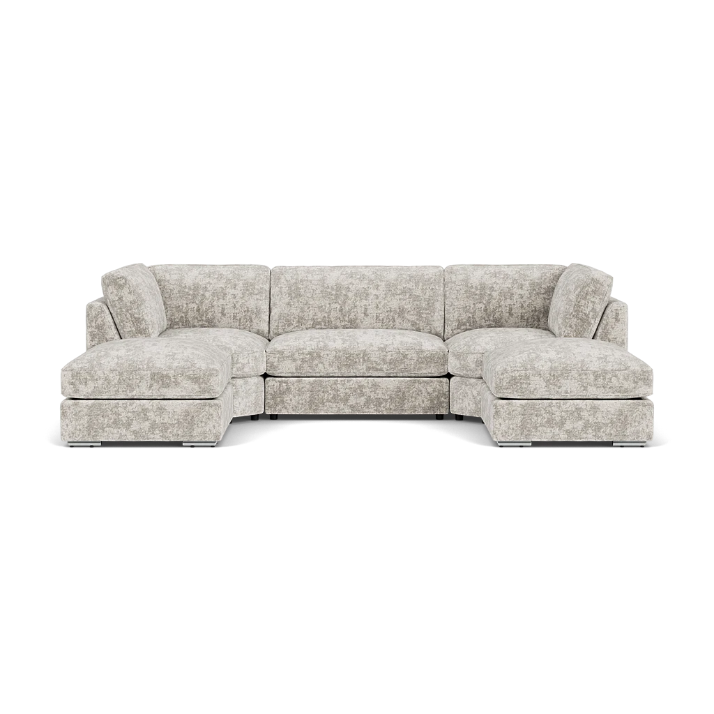 Bishop Fullback Sofa Truffle Fabric U Shape Corner Sofa